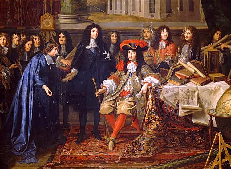 unknow artist Colbert Presenting the Members of the Royal Academy of Sciences to Louis XIV in 1667 France oil painting art